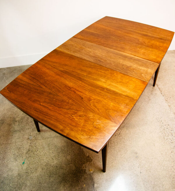 Mid Century Modern Dining Table Broyhill Brasilia Walnut Extension Leaf x1 Mcm - Image 4