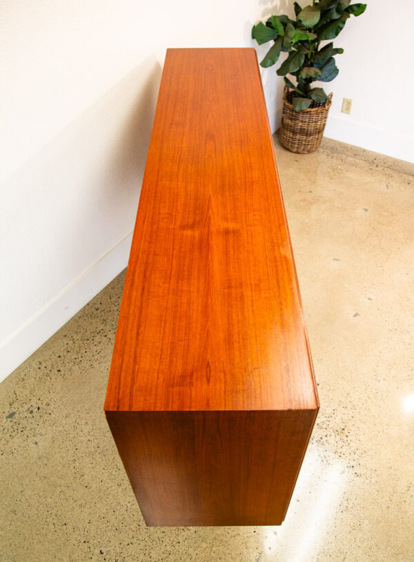 Mid Century Danish Modern Credenza Highboard Teak Wood Drawers E.W Bach Denmark - Image 5