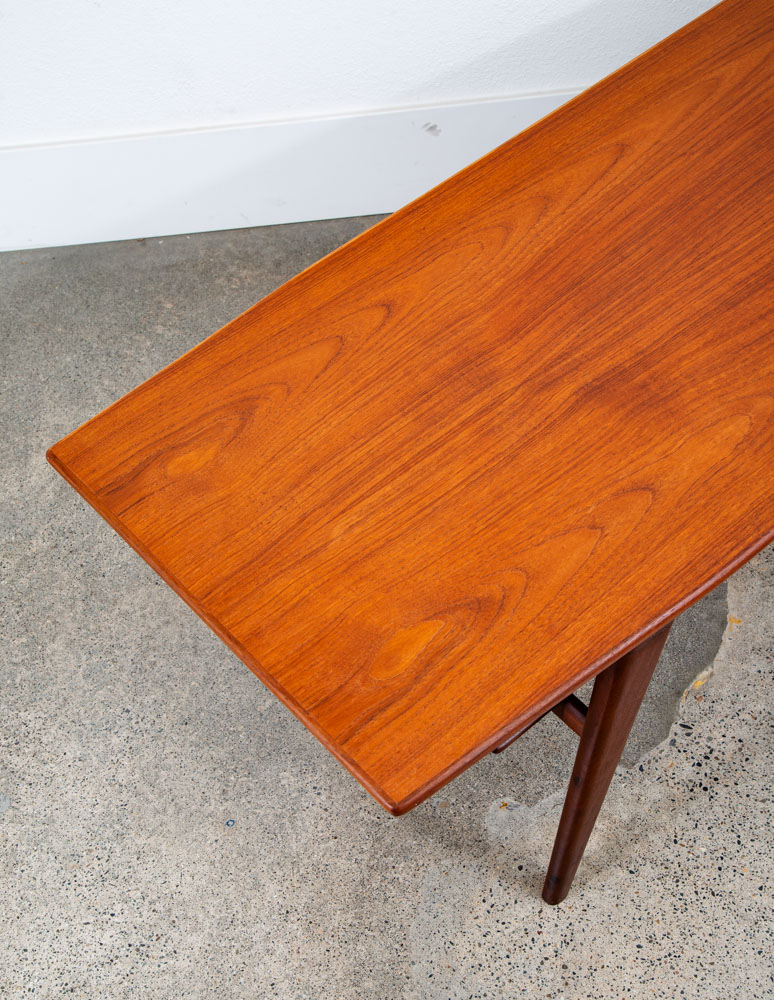 Mid Century Danish Modern Coffee Table Solid Teak Drawer Johannes Andersen Uldum - Image 7