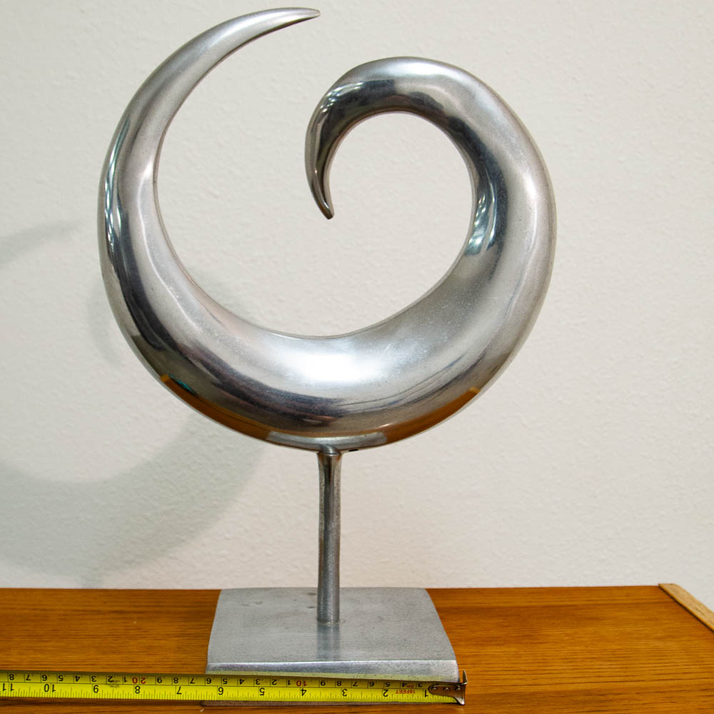 Mid Century Modern Sculpture Kinetic Abstracted Art Aluminum Metal Sculpture Mcm - Image 8