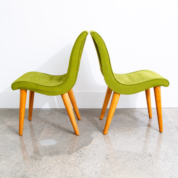 Mid Century Modern Dining Chairs Slipper Conant Ball Leslie Diamond Solid Birch - Image 8