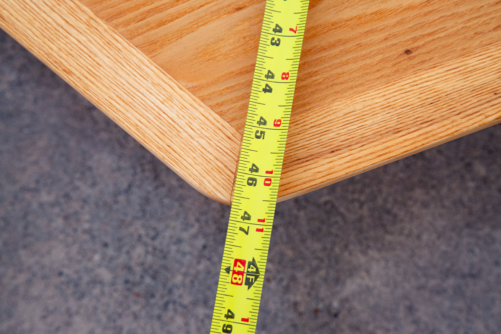 Mid Century Danish Modern Coffee Table Solid White Oak Vintage Hexagon Geometric - Image 12