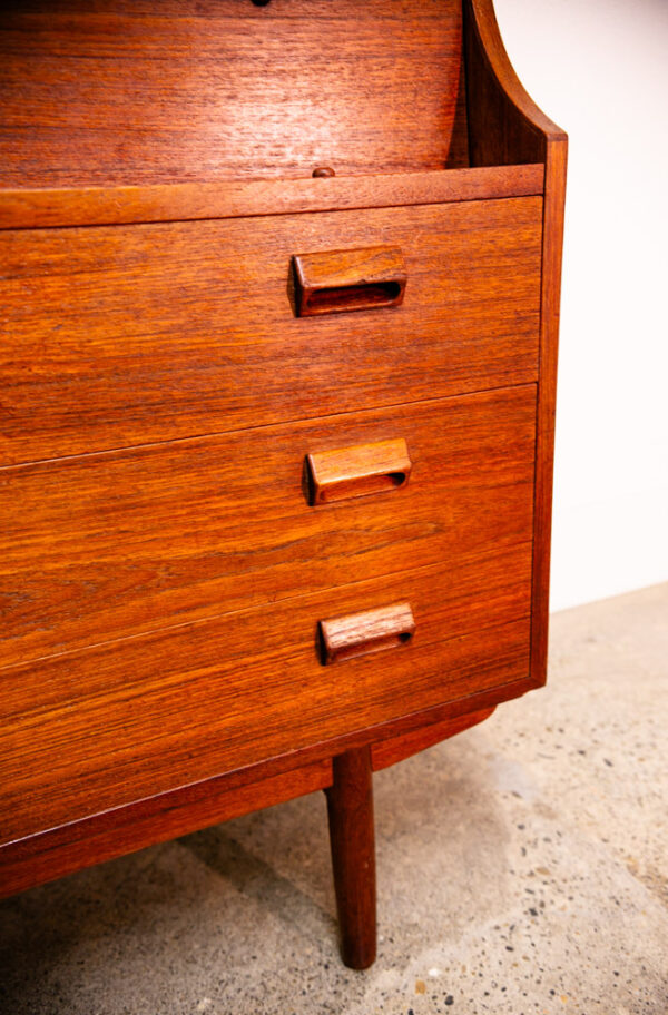 Mid Century Danish Modern Secretary Desk Chest Teak Borge Mogensen Søborg Drop M - Image 10