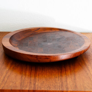 Mid Century Danish Modern Cutting Board Dansk Teak Round IHQ Jens Quistgaard M