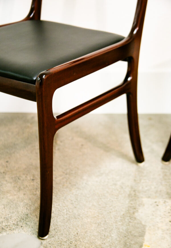 Mid Century Danish Modern Dining Chair Set 6 Ole Wanscher Mahogany Rungstedlun - Image 10