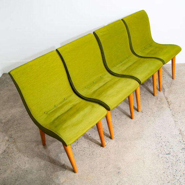 Mid Century Modern Dining Chairs Slipper Conant Ball Leslie Diamond Solid Birch - Image 9