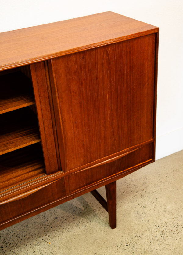 Mid Century Danish Modern Credenza Highboard Teak Wood Drawers E.W Bach Denmark - Image 10