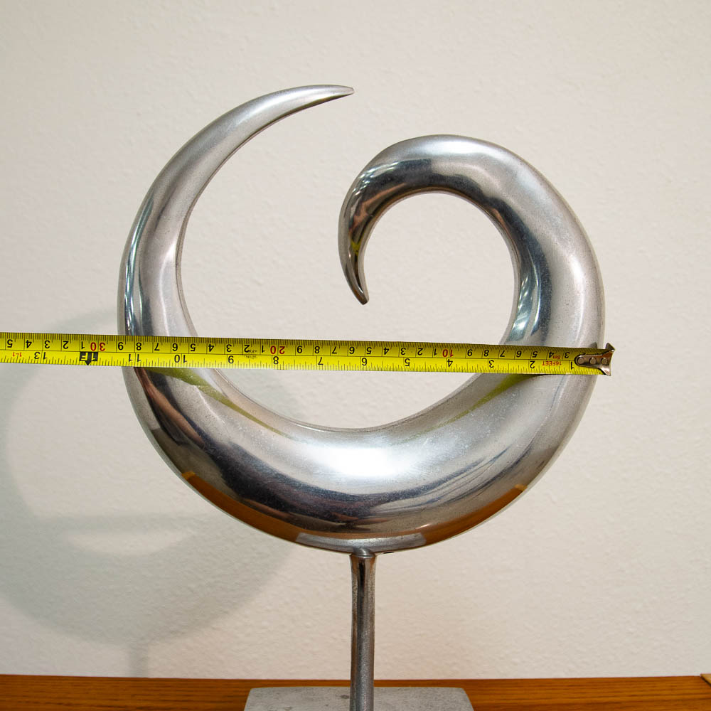 Mid Century Modern Sculpture Kinetic Abstracted Art Aluminum Metal Sculpture Mcm - Image 12