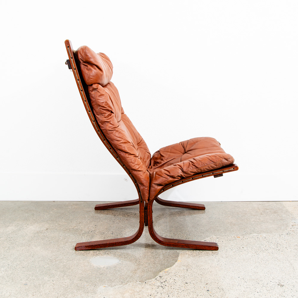 Mid Century Danish Modern Lounge Chair Set Siesta Red Leather Westnofa Pair Mcm - Image 7