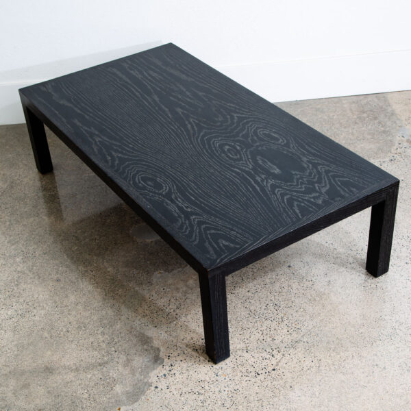 Mid Century Modern Coffee Table Ebonized Oak Black Vintage Rectangular Mcm Mint