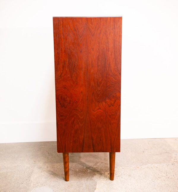 Mid Century Danish Modern Dresser Highboy 6 Drawer Teak Denmark Locking Vintage - Image 3