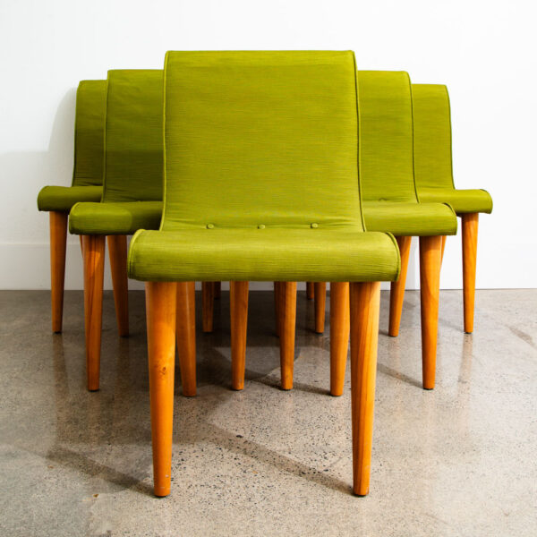 Mid Century Modern Dining Chairs Slipper Conant Ball Leslie Diamond Solid Birch - Image 2