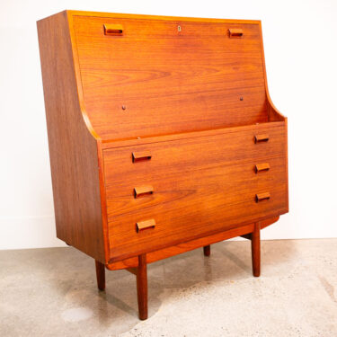 Mid Century Danish Modern Secretary Desk Chest Teak Borge Mogensen Søborg Drop M