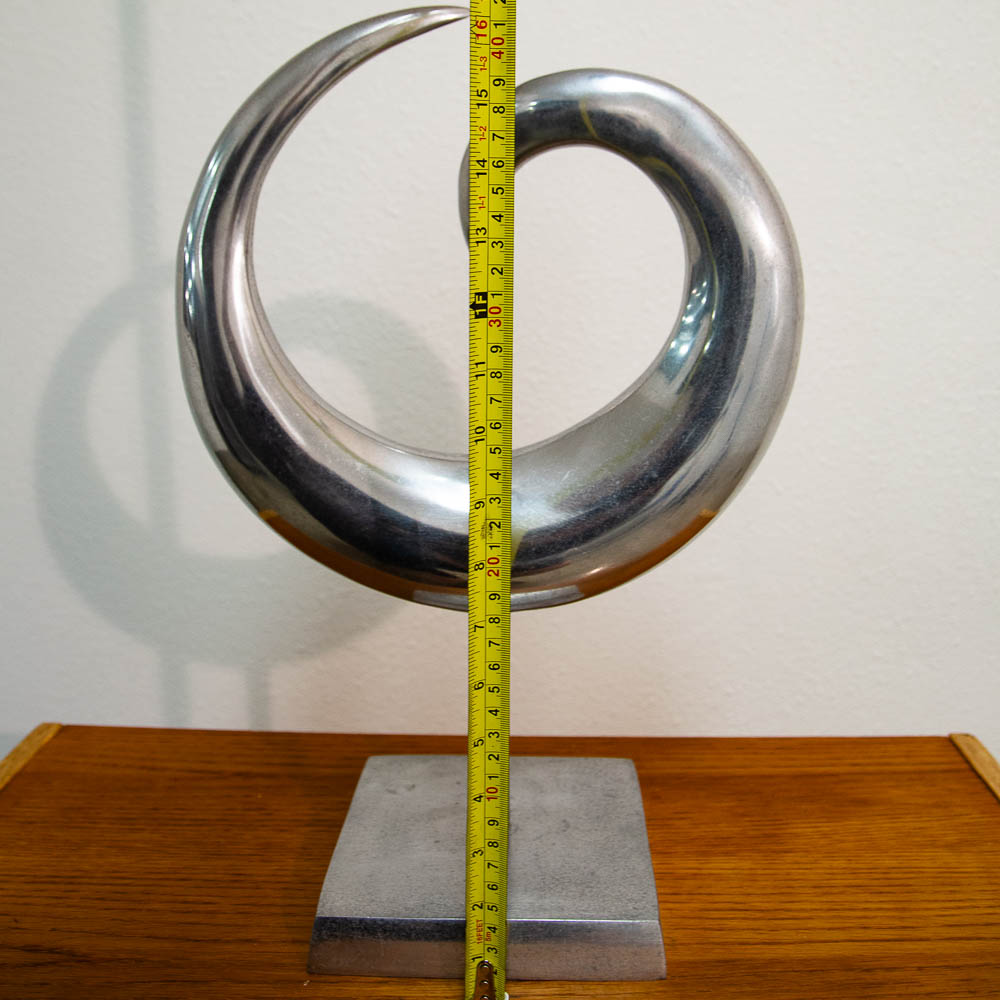 Mid Century Modern Sculpture Kinetic Abstracted Art Aluminum Metal Sculpture Mcm - Image 10