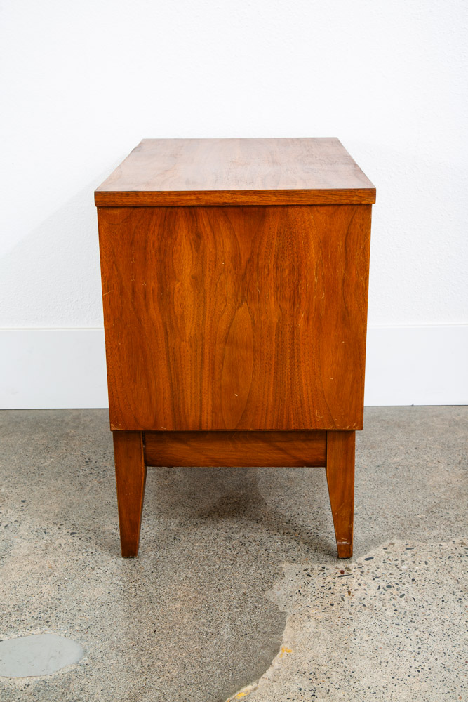 Mid Century Modern Nightstand End Side Table Two Drawers Dixie Shelf Vintage Mcm - Image 9