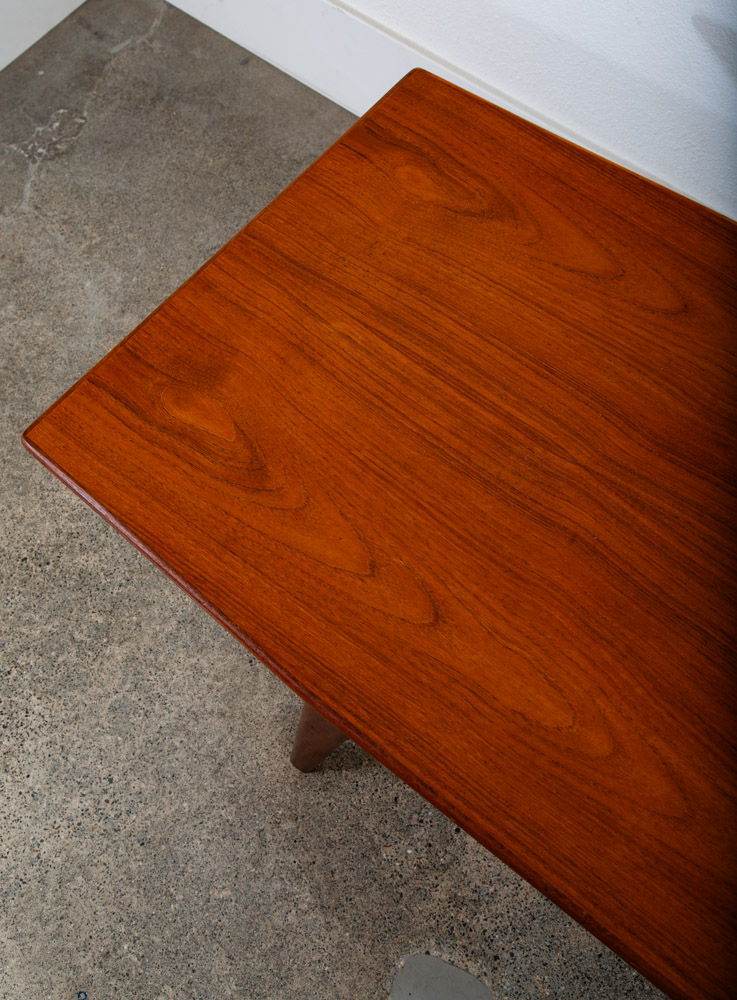 Mid Century Danish Modern Coffee Table Solid Teak Drawer Johannes Andersen Uldum - Image 10