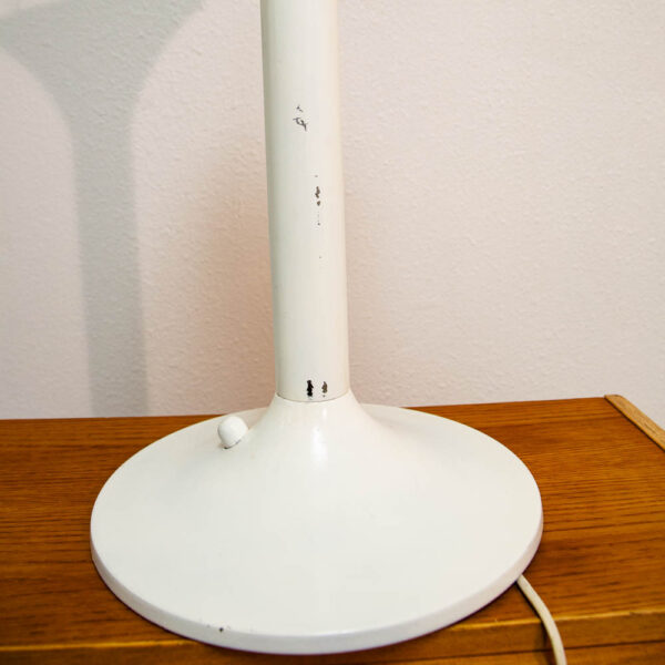 Mid Century Modern Table Lamp White Dome Mushroom Desk Light Mcm Danish Design - Image 11