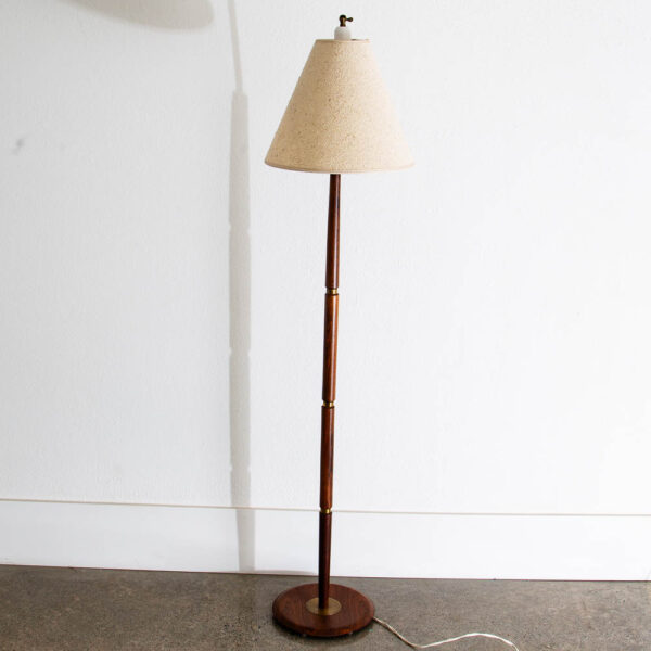Mid Century Modern Danish Rosewood Floor Lamp with adjustable Head and Shade MCM - Image 2
