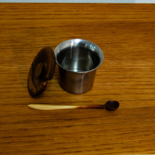 Mid Century Danish modern Salt Pepper Shaker Set Sugar, Spoon, & Rosewood Tray - Image 7
