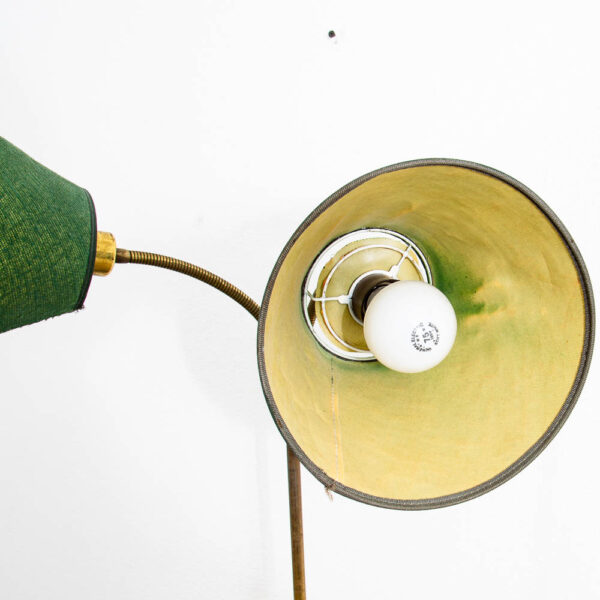 Mid Century Danish Modern Extending Floor Lamp Two Light Lamp Heads Shades Mcm - Image 7
