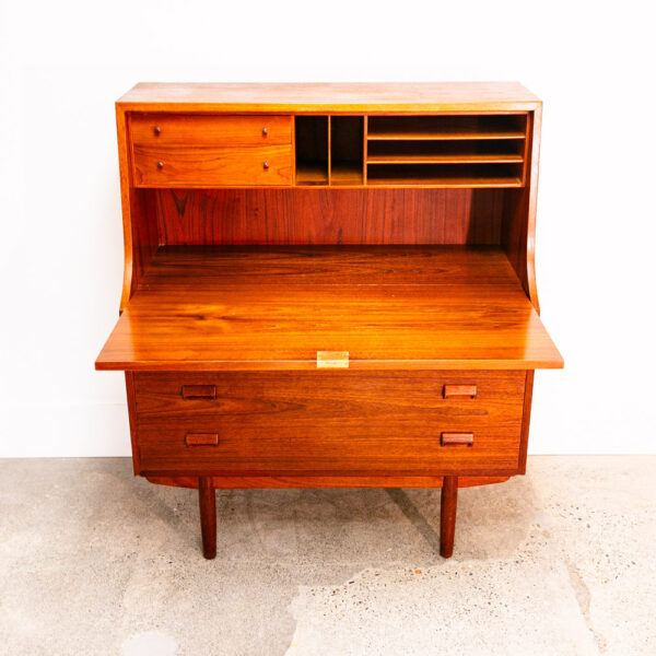 Mid Century Danish Modern Secretary Desk Chest Teak Borge Mogensen Søborg Drop M - Image 5