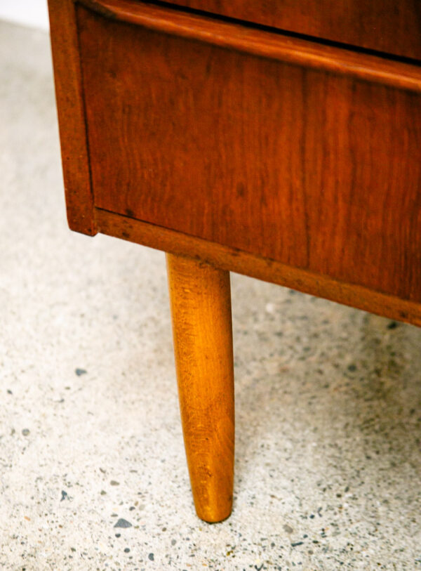 Mid Century Danish Modern Chest of Drawers Dresser Teak Vintage Locking 4 Mcm - Image 9