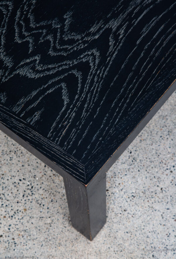Mid Century Modern Coffee Table Ebonized Oak Black Vintage Rectangular Mcm Mint - Image 3