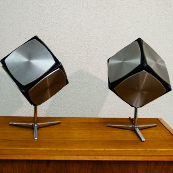 Mid Century Modern Speakers Grundig Hifi Audiorama Space Age Germany Pair Cube