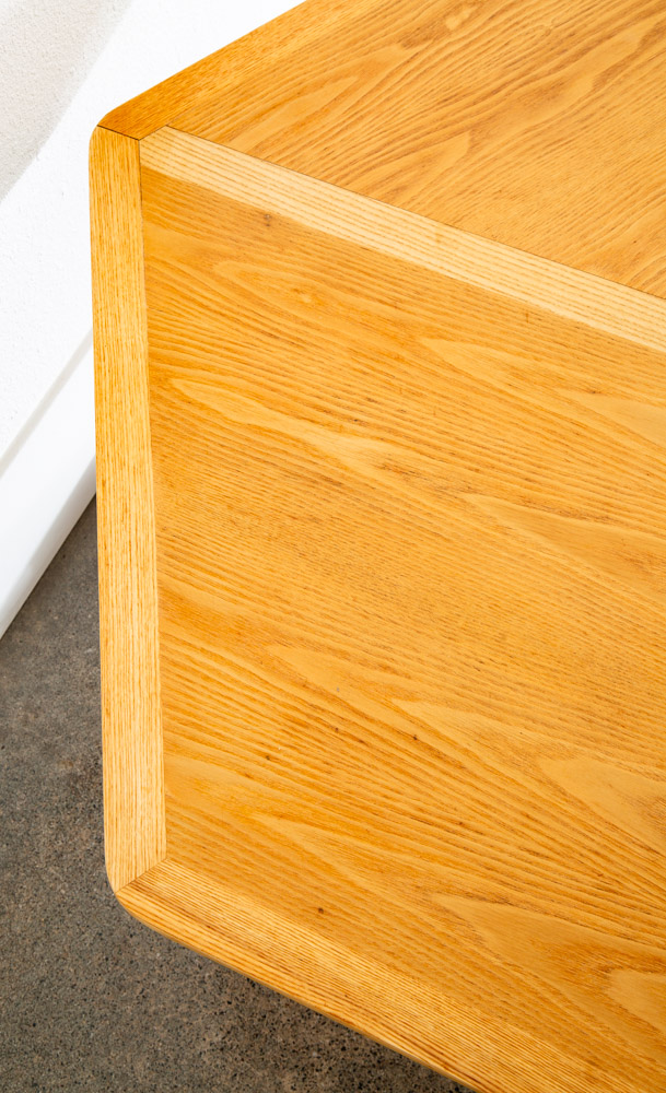 Mid Century Danish Modern Coffee Table Solid White Oak Vintage Hexagon Geometric - Image 5