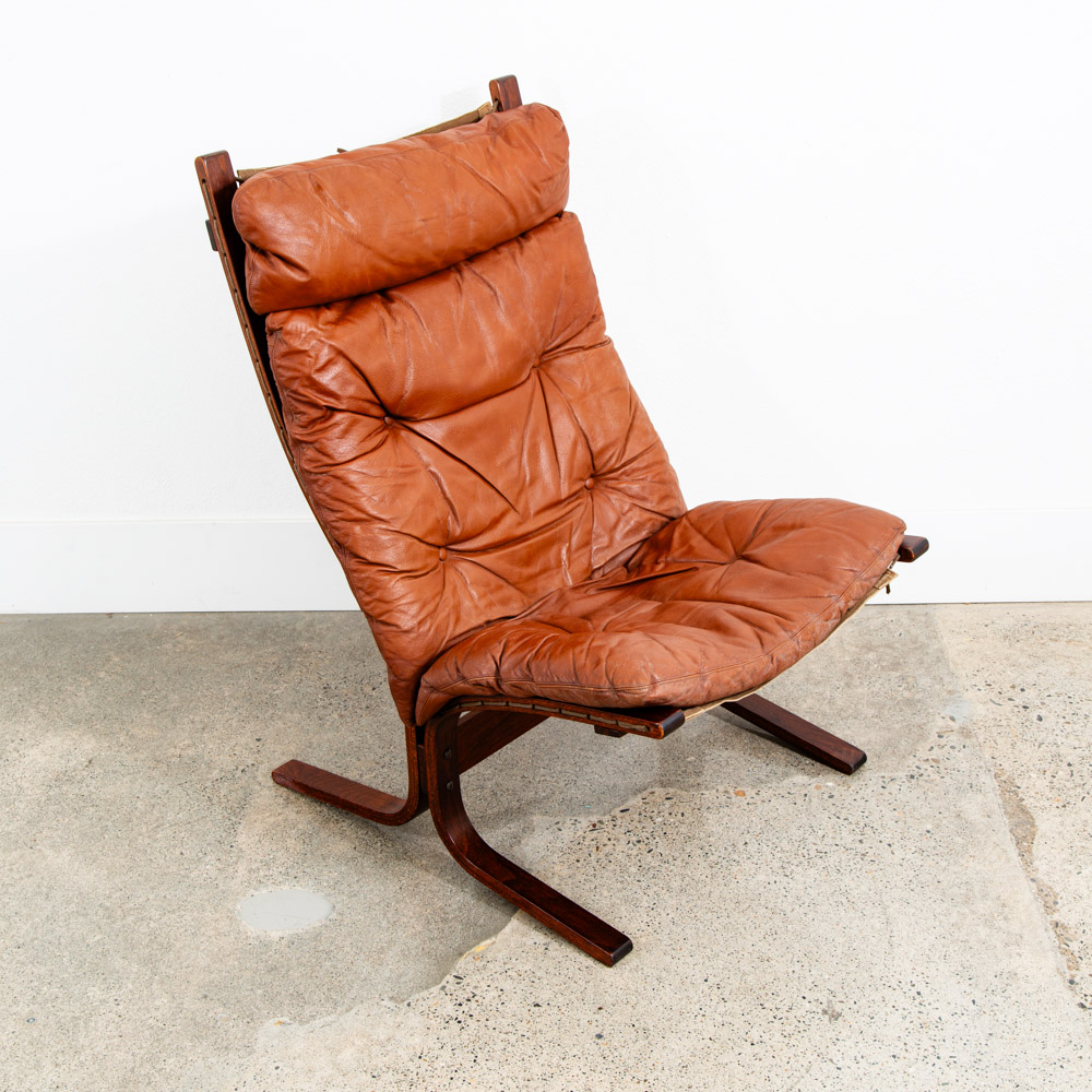 Mid Century Danish Modern Lounge Chair Set Siesta Red Leather Westnofa Pair Mcm - Image 8