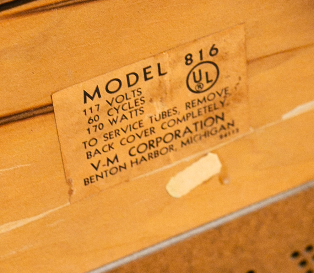 Mid Century Modern Credenza Stereo Console Voice of Music Walnut Record Player - Image 12