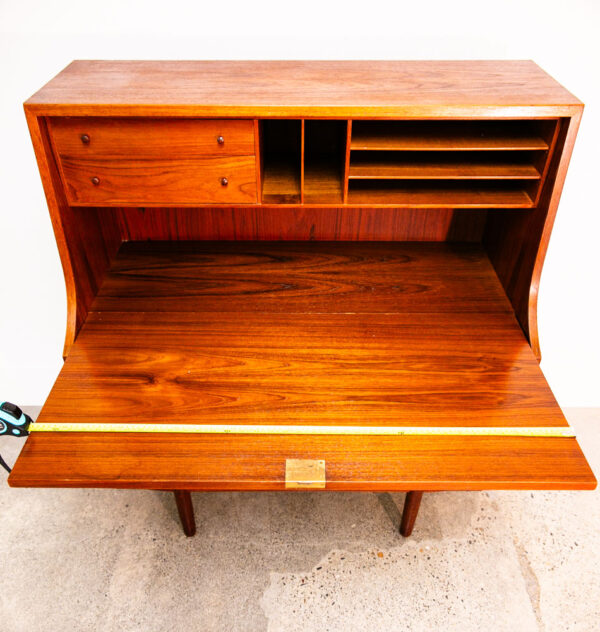 Mid Century Danish Modern Secretary Desk Chest Teak Borge Mogensen Søborg Drop M - Image 11