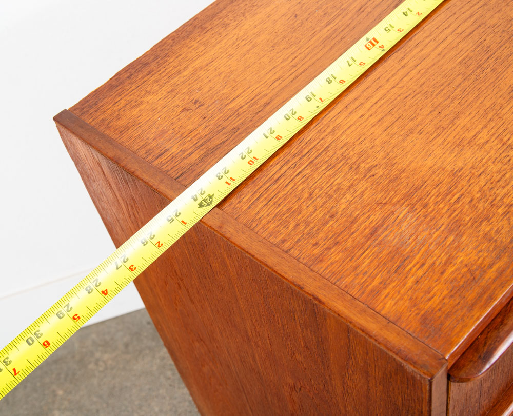 Mid Century Danish Modern Dresser Highboy 6 Drawer Teak Denmark Locking Compact - Image 12