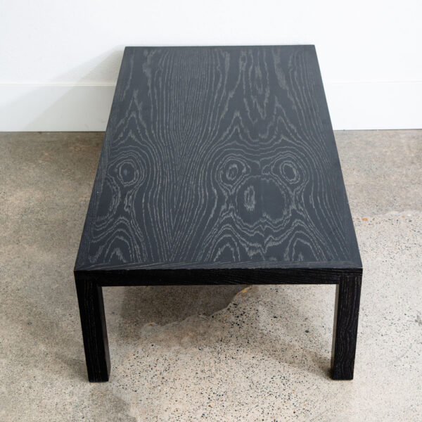 Mid Century Modern Coffee Table Ebonized Oak Black Vintage Rectangular Mcm Mint - Image 9