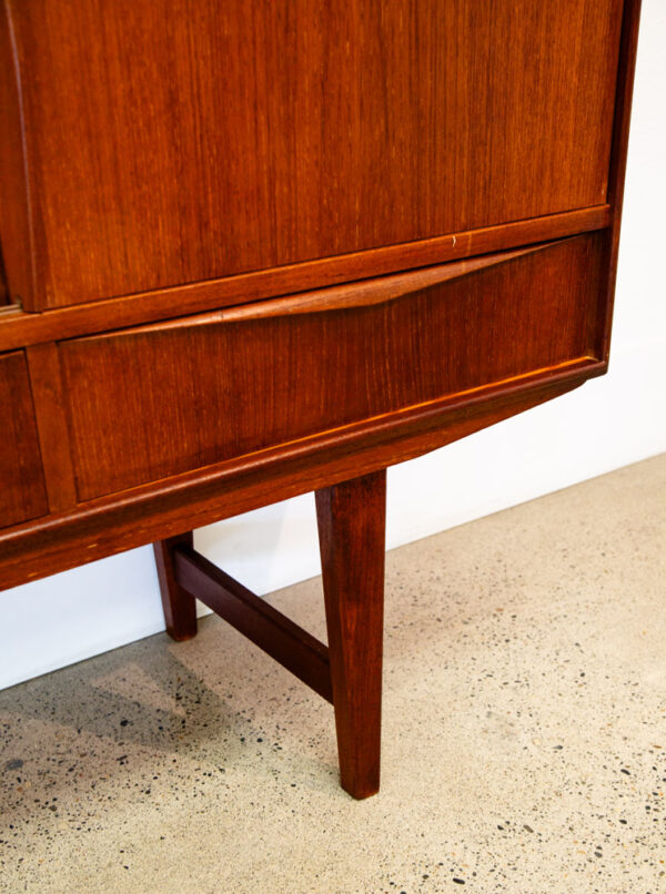 Mid Century Danish Modern Credenza Highboard Teak Wood Drawers E.W Bach Denmark - Image 11