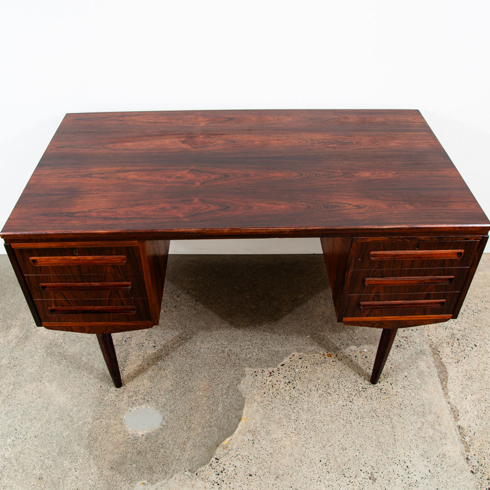 Mid Century Danish Modern Desk Office Executive Rosewood J Svenstrup Bar Denmark - Image 2