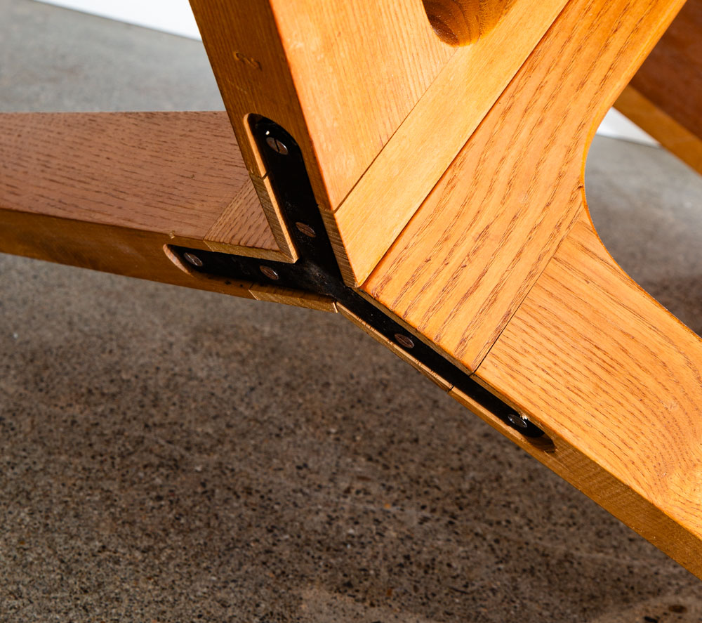 Mid Century Danish Modern Coffee Table Solid White Oak Vintage Hexagon Geometric - Image 7