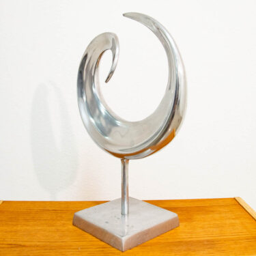 Mid Century Modern Sculpture Kinetic Abstracted Art Aluminum Metal Sculpture Mcm