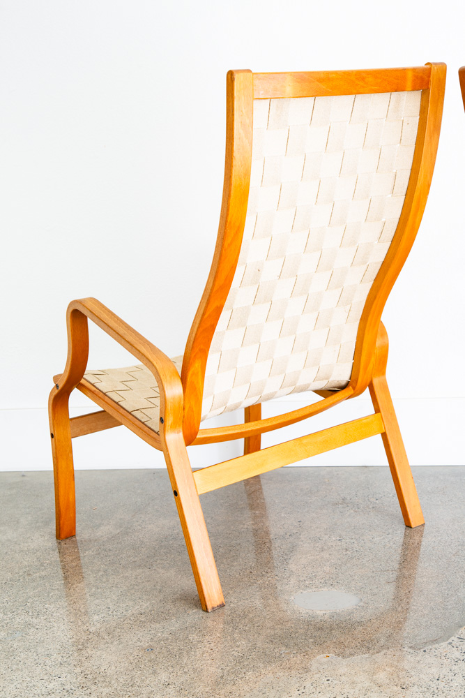 Mid Century Danish Modern Lounge Chair Set Armchair Cream Finn Ostergaard Pair - Image 8