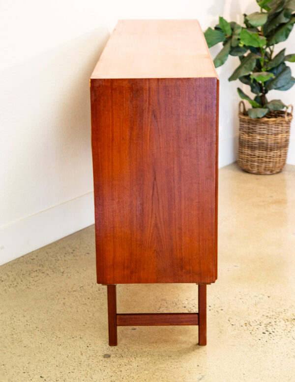 Mid Century Danish Modern Credenza Highboard Teak Wood Drawers E.W Bach Denmark - Image 4