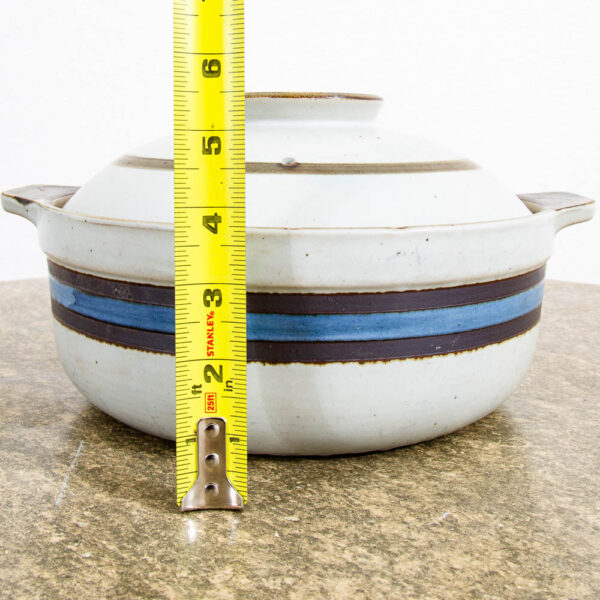 Mid Century Modern Vintage Japanese Ceramic Donabe Hot Pot Handmade Cookware - Image 8