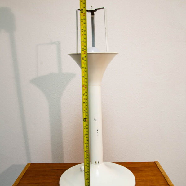 Mid Century Modern Table Lamp White Dome Mushroom Desk Light Mcm Danish Design - Image 10