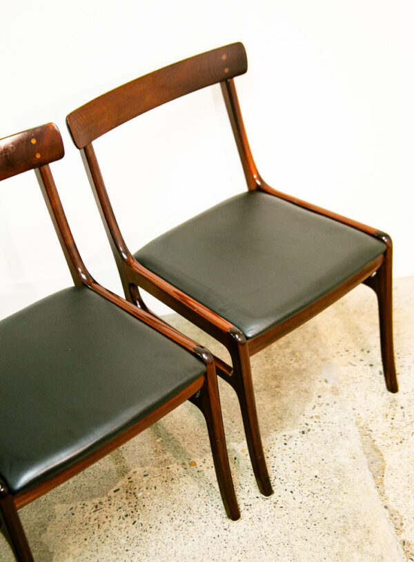 Mid Century Danish Modern Dining Chair Set 6 Ole Wanscher Mahogany Rungstedlun - Image 8