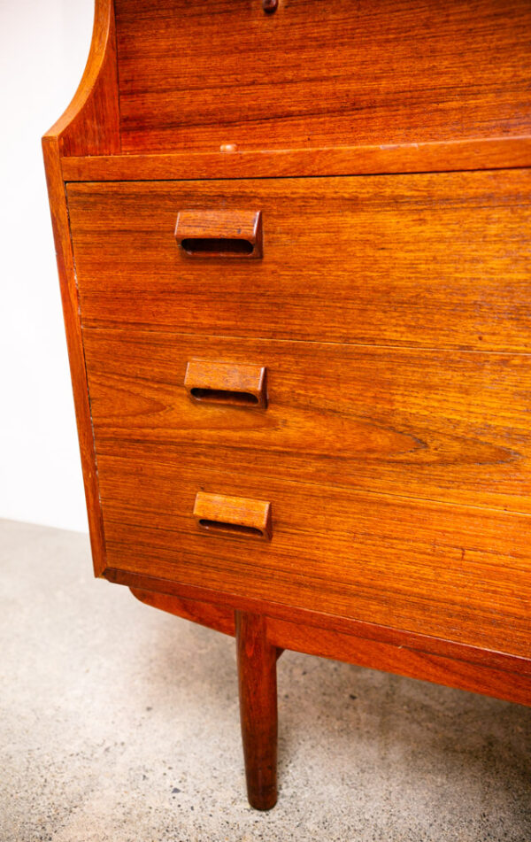 Mid Century Danish Modern Secretary Desk Chest Teak Borge Mogensen Søborg Drop M - Image 8