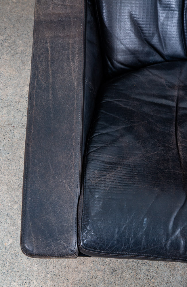 Mid Century Danish Modern Lounge Chair Black Swivel Sweden Nelo Swivel Space Age - Reserved for Erik - Image 8