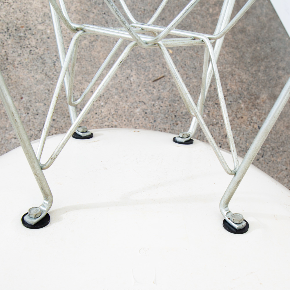 Mid Century Modern Side Chair Fiberglass Shell Orange Herman Miller Girard Tweed - Image 11