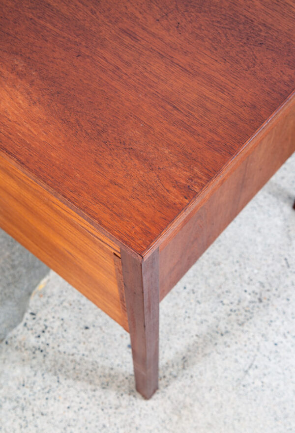 Mid Century Danish Modern Desk Executive Teak 3 Drawer Cabinet Danish Floating - Image 11