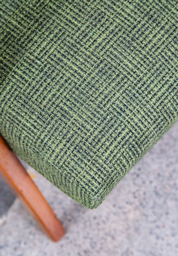 Mid Century Danish Modern Lounge Chair Armchair Green Arms Mcm Denmark Highback - Image 7