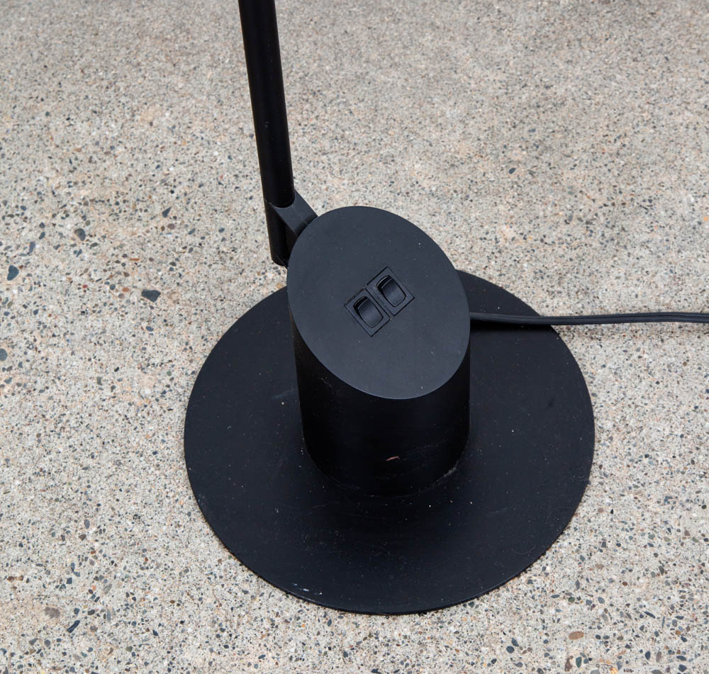 Mid Century Modern Floor Lamp Robert Sonneman Kovacs Feather Light Black Post - Image 5