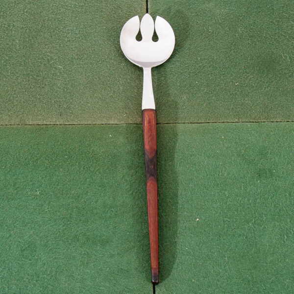 Mid Century Danish Modern Rosewood Stainless Steel Serving Spoon Fork Cork Screw - Image 4